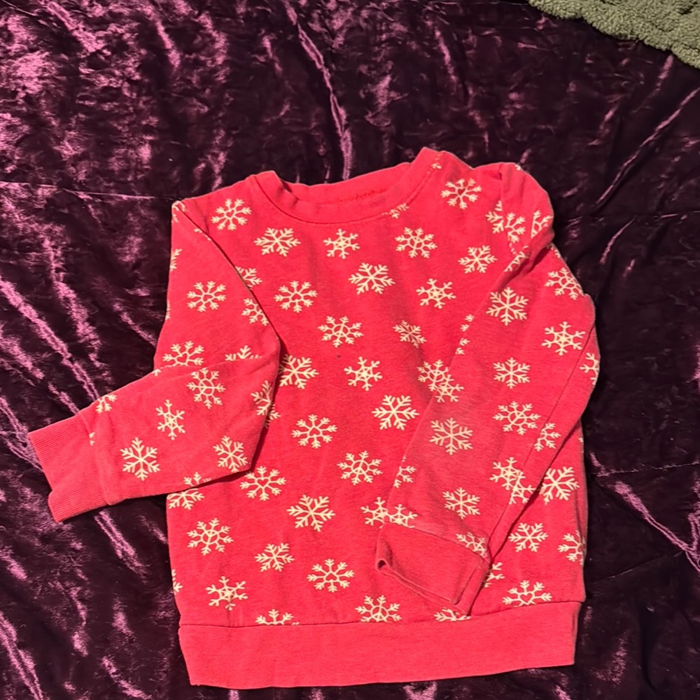 Cat & Jack Red Snowflake Sweatshirt